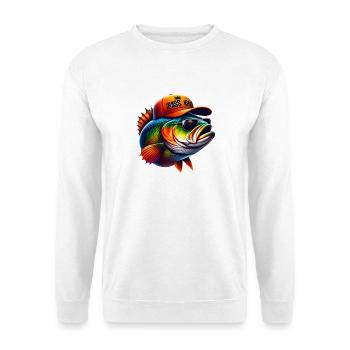 Gestreifter Barschkönig - Unisex Pullover - Weiß - Vorne