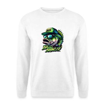 striped bass brawler - Unisex Sweatshirt - white - Front