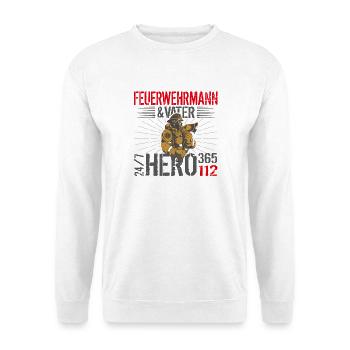 Feuerwehr Vater - Unisex Pullover - Weiß - Vorne