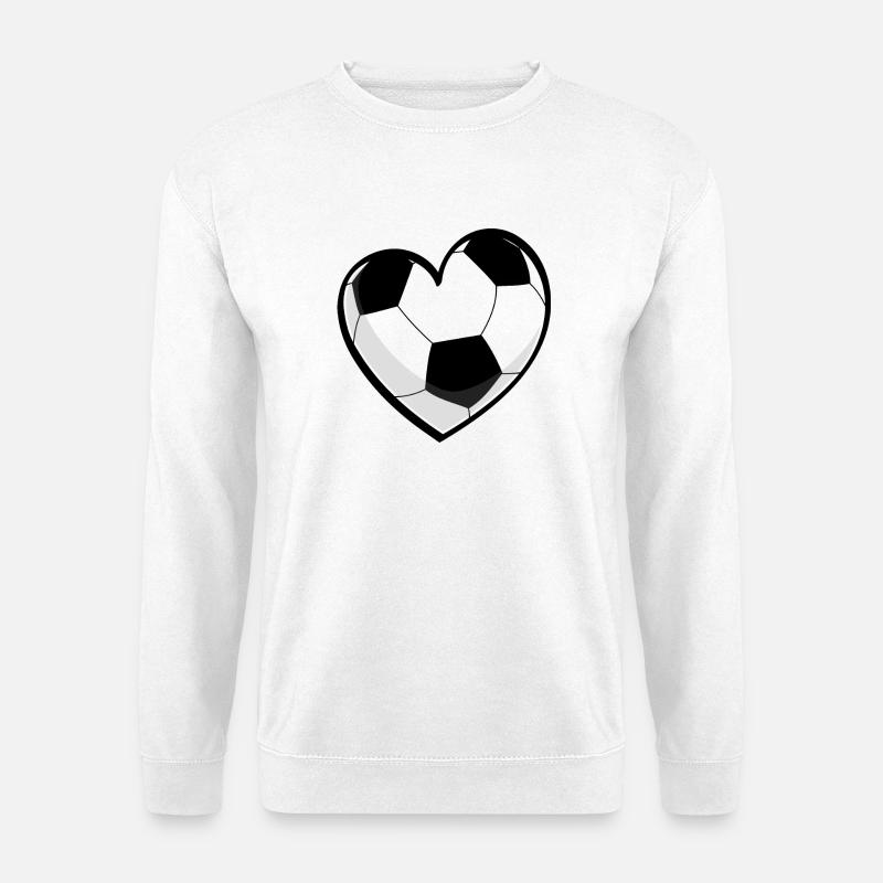 Herzball Fußballherz - Unisex Pullover - Weiß