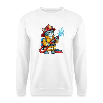 Firefighter Kitten Splash - Unisex Sweatshirt - white - Front