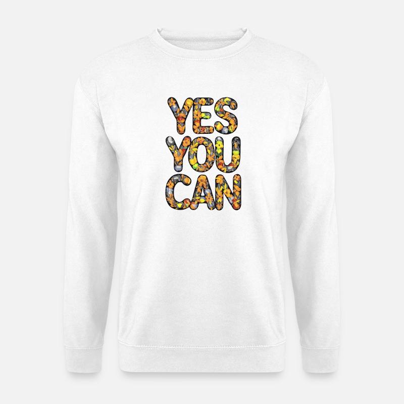 Flora Vrolijkheid Text Design - Unisex Sweatshirt - white