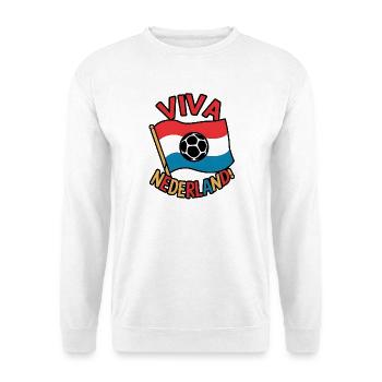 Conception du drapeau de football Viva Netherlands - Sweat-shirt Unisexe - blanc - Devant