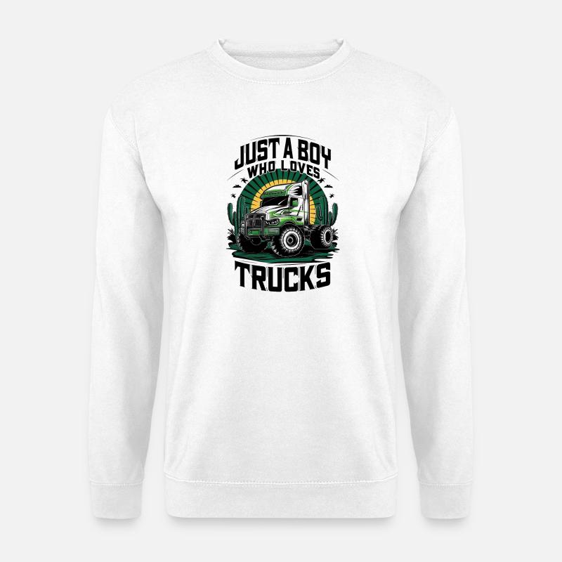 Liebe zu Trucks im Wüstenstil - Unisex Pullover - Weiß