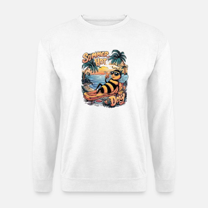 Summer Bee Relaxation Day - Unisex Sweatshirt - white