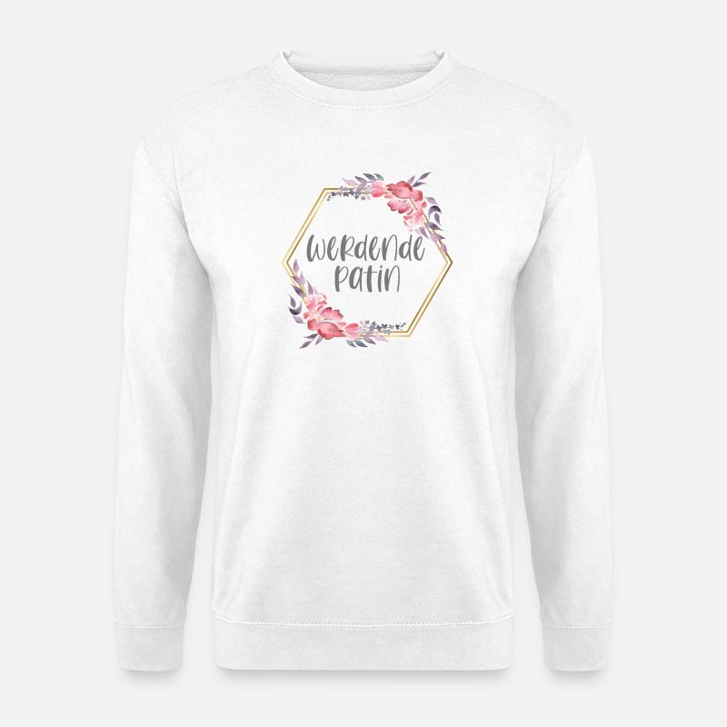 Boho werdende Patin Geschenk - Unisex Pullover - Weiß