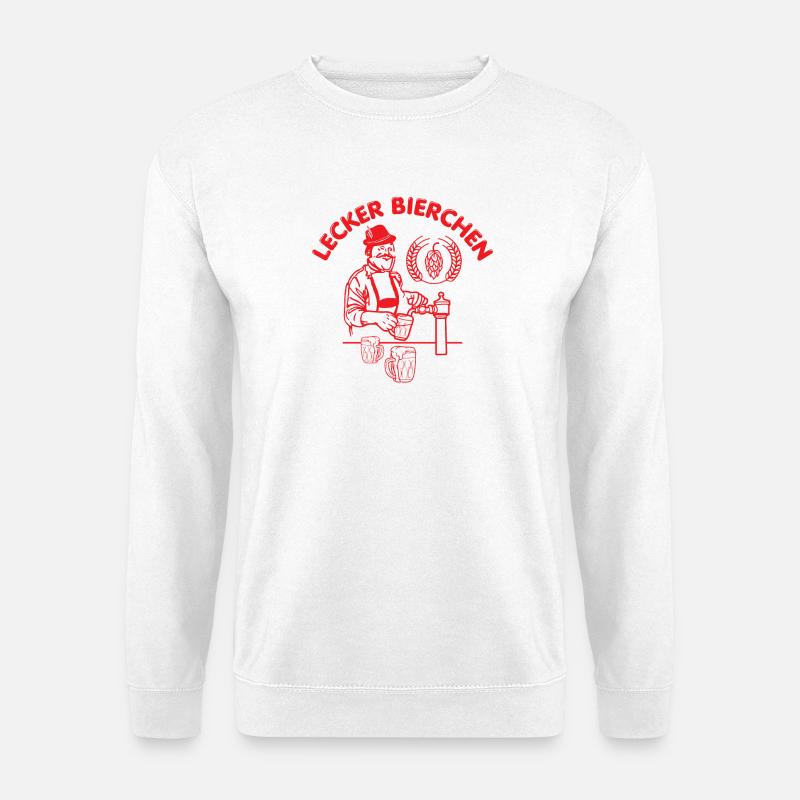 Lustiges lecker Bierchen Döner Retro Design - Unisex Pullover - Weiß