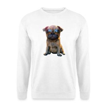 Pug Beige Dogs Love Carlin Little Cute Pug - Unisex Sweatshirt - white - Front