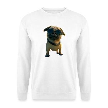 Pug Beige Dogs Love Carlin Little Cute Pug - Unisex Sweatshirt - white - Front