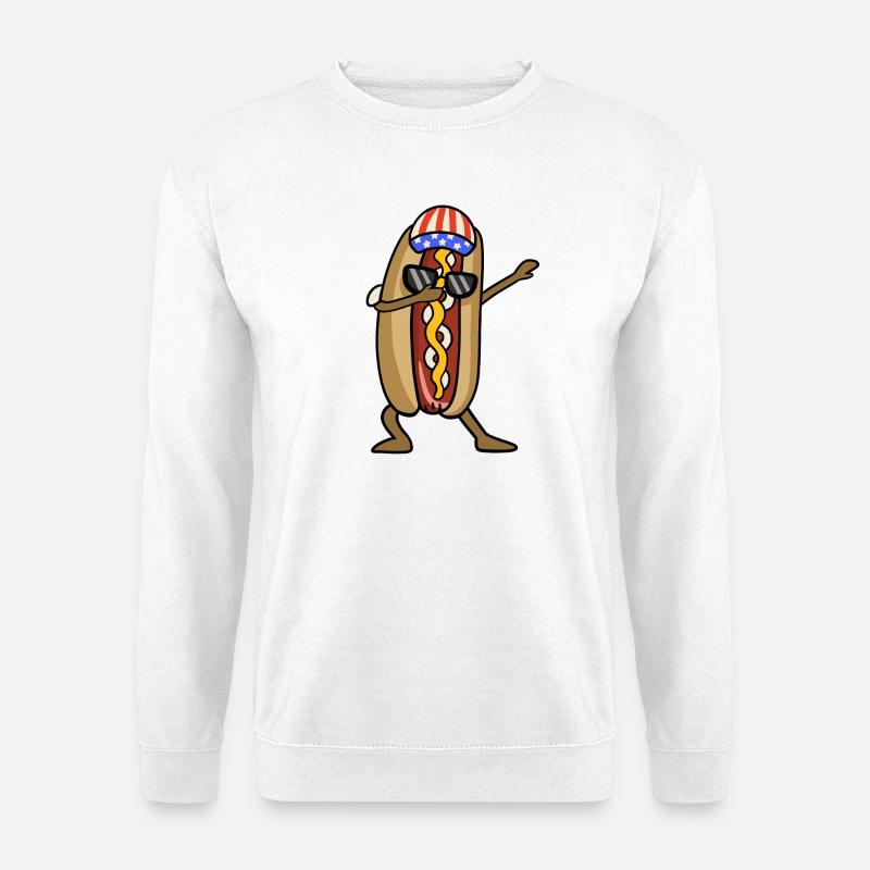 Hotdog 4. Juli - Unisex Pullover - Weiß