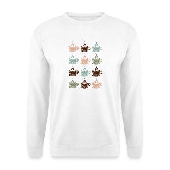 Kaffee - Unisex Pullover - Weiß - Vorne