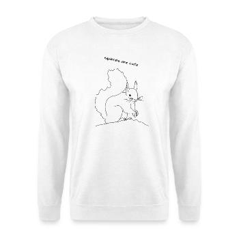 Écureuil mignon, lineart - Sweat-shirt Unisexe - blanc - Devant
