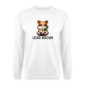 LECKER BIERCHEN Sad Hamster Meme - Unisex Pullover - Weiß - Vorne