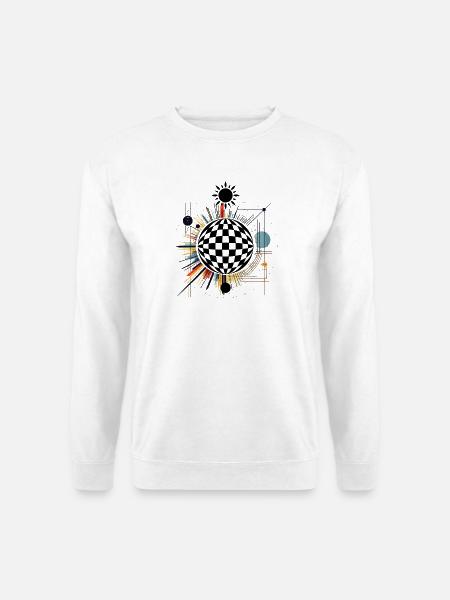 Farbexplosion Ringdesign - Unisex Pullover - Weiß
