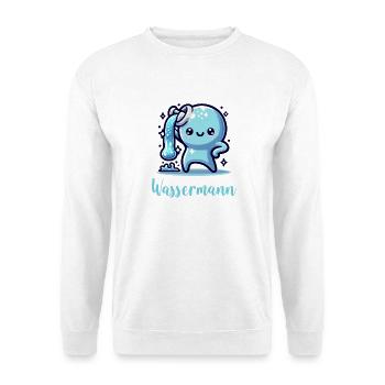 Wassermann Design für Sternzeichen Fans Kawaii - Unisex Pullover - Weiß - Vorne