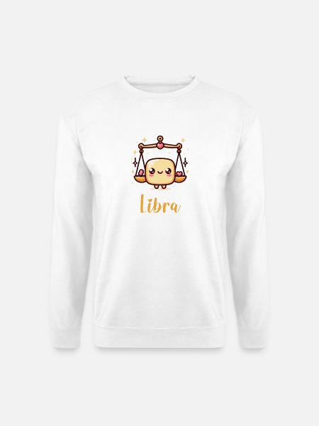 Süße Libra Sternzeichen Astrologie Geschen - Unisex Pullover - Weiß