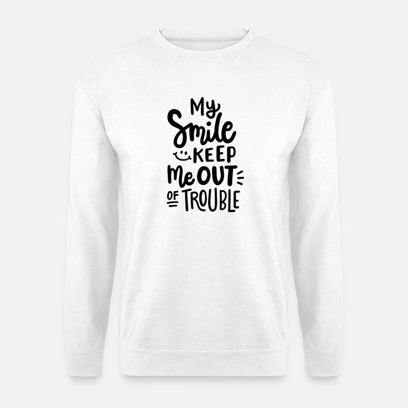 Kinder Smile Humor Kleinkind - Unisex Pullover - Weiß
