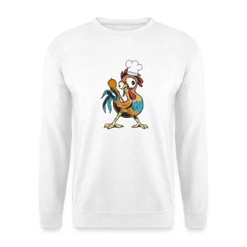 Chicken Rooster Cook Cooks Cook Culinary Arts Hobby Cook - Unisex Sweatshirt - white - Front