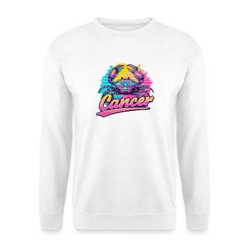 Cancer Horoscope Sign Astrology Vintage Design. - Unisex Sweatshirt - white - Front