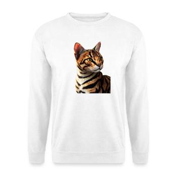 Bengal Katze Leopard Cat Leopardette Bengal Katzen - Unisex Pullover - Weiß - Vorne