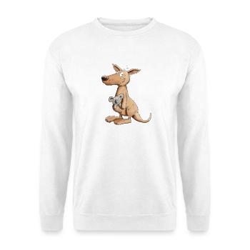 Drolliges Känguru Mit Koala Bär Im Beutel - Unisex Pullover - Weiß - Vorne