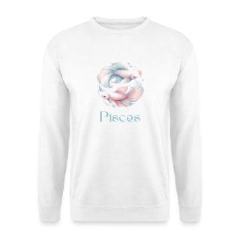 Elegantes Pisces Sternzeichen Aquarell Geschenk - Unisex Pullover - Weiß - Vorne