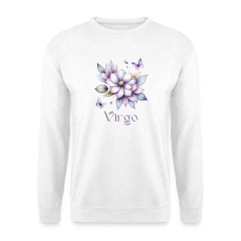 Elegantes Virgo Sternzeichen Aquarell Geschenk - Unisex Pullover - Weiß - Vorne