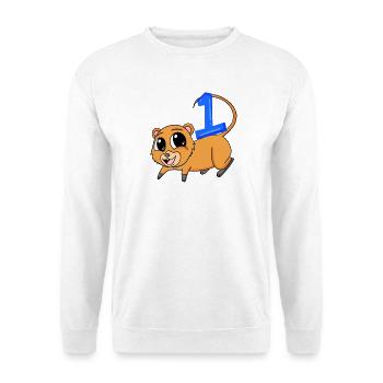 Zahl 1 Nummer Eins - Quokka Motiv - Unisex Pullover - Weiß - Vorne