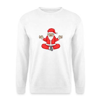 Santa Claus Yoga Spirit Body - Unisex Sweatshirt - white - Front