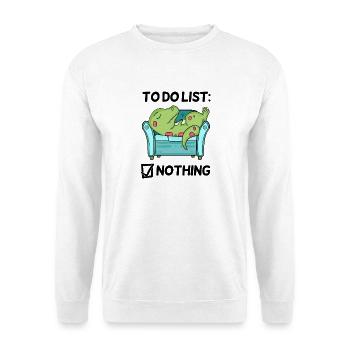 Drôle de dicton - Liste de choses à faire - Sweat-shirt Unisexe - blanc - Devant