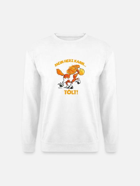Lustiges Islandpferd Mein Herz Kann Tölt Spruch - Unisex Pullover - Weiß
