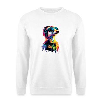 Meerkat Sunglasses Colorful Cute Meerkat - Unisex Sweatshirt - white - Front