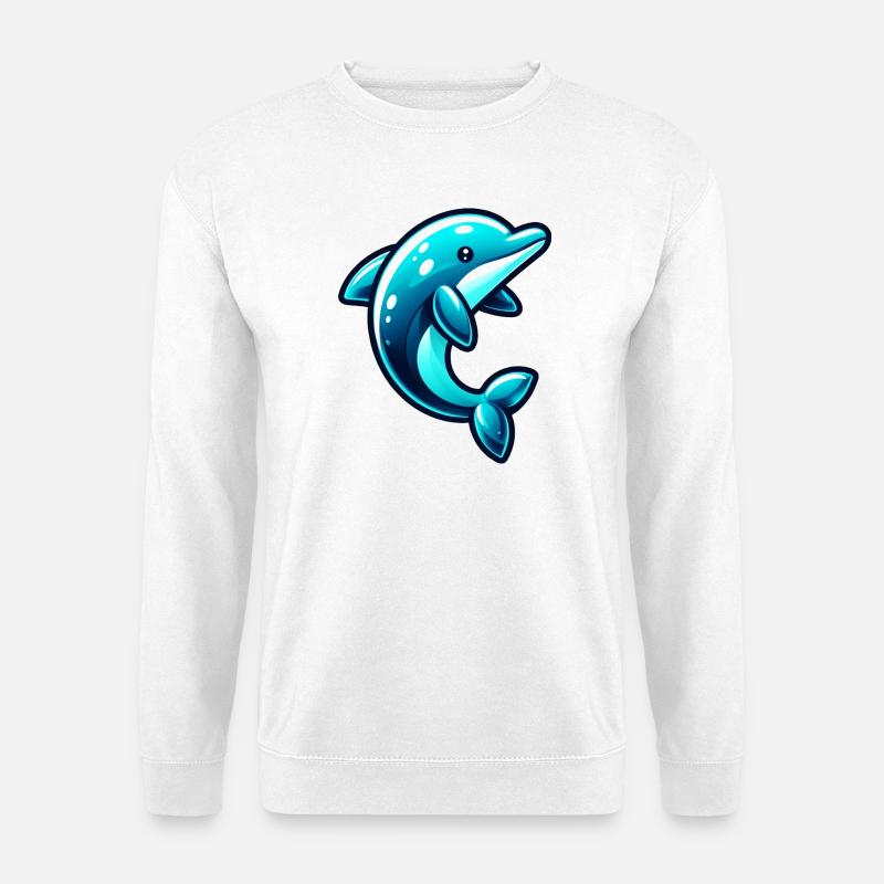 Delfin - Unisex Pullover - Weiß