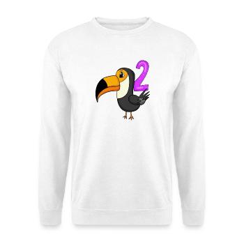 2 Birthday Toucans Bird Motif - Two Years Old - Unisex Sweatshirt - white - Front