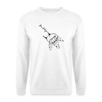 new born Daddy and Child New Dad - Unisex Sweatshirt - white - Front