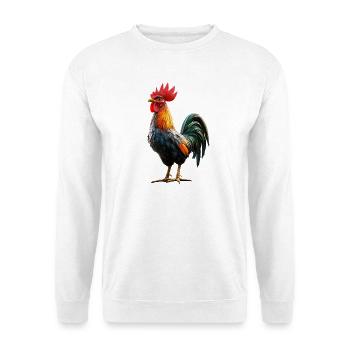 Coq Poulet Papa Poulailler Papa Poulet fermier Poulets - Sweat-shirt Unisexe - blanc - Devant