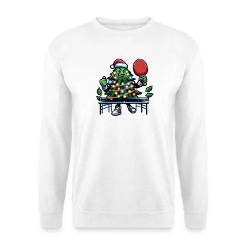 Ping Pong Arbre de Noël Costume Arbre de Noël Père Noël - Sweat-shirt Unisexe - blanc - Devant
