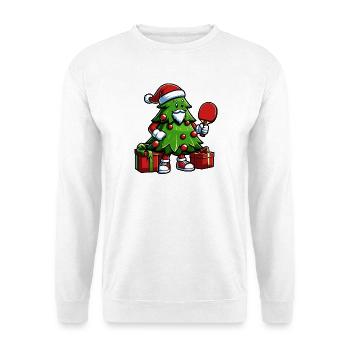 Tischtennis Weihnachtsbaum Kostüm Tannenbaum - Unisex Pullover - Weiß - Vorne