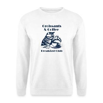 Coffee and Croissants Breakfast Club - Unisex Sweatshirt - white - Front