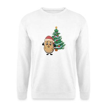 Pomme de terre Père Noël Père Noël Noël - Sweat-shirt Unisexe - blanc - Devant