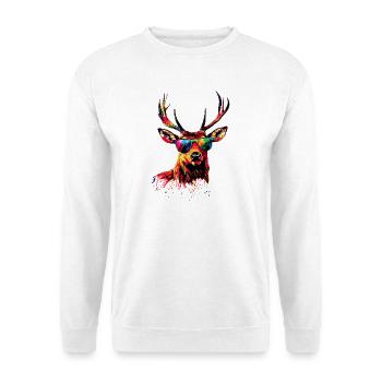 Deer, Antlers, Hunting, Deer, Reindeer, Red Deer, Hunter - Unisex Sweatshirt - white - Front