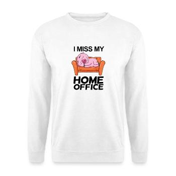Bureau à domicile Dire drôle - Sweat-shirt Unisexe - blanc - Devant