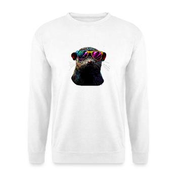Taupe avec des lunettes de soleil Love Cute Moles - Sweat-shirt Unisexe - blanc - Devant