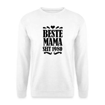 Beste Mama seit 1980 - Beste Mutter seit 1980 - Unisex Pullover - Weiß - Vorne