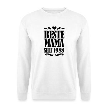 Beste Mama seit 1988 - Beste Mutter seit 1988 - Unisex Pullover - Weiß - Vorne