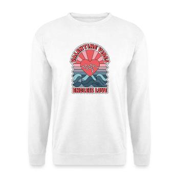 Valentine Vibes für verliebte zu Valentinstag - Unisex Pullover - Weiß - Vorne
