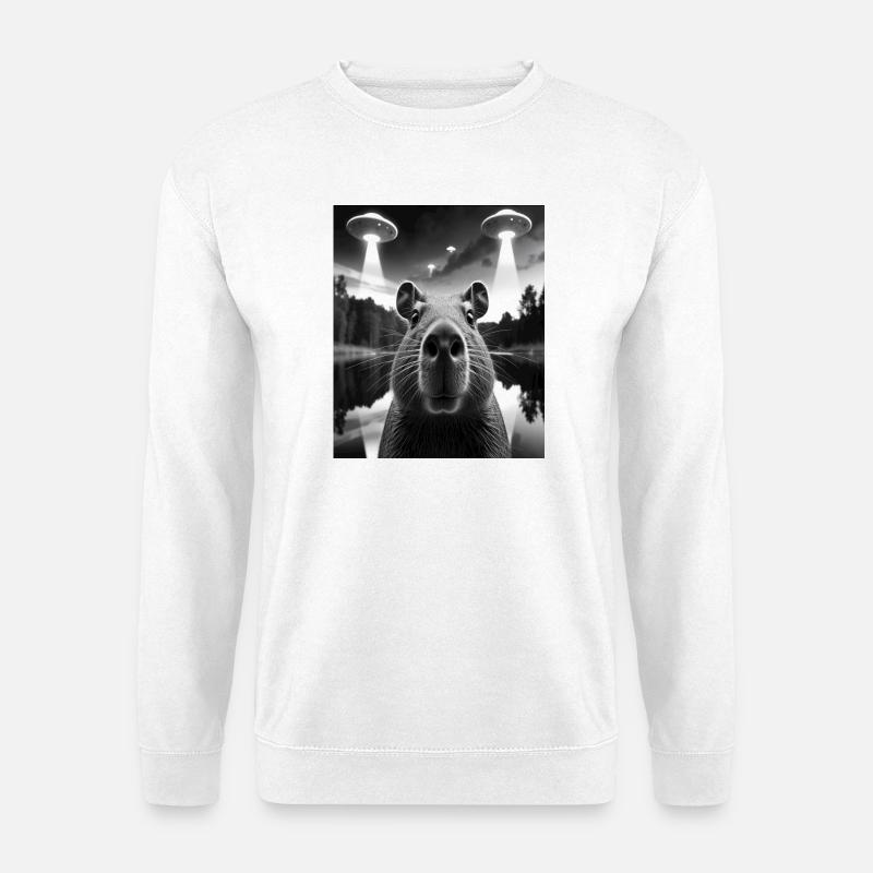 Alien Visuals and Mysterious Bison - Unisex Sweatshirt - white