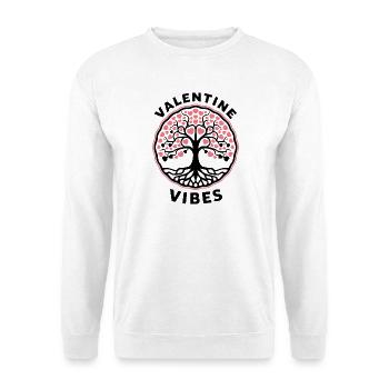 Valentine Vibes für verliebte zu Valentinstag - Unisex Pullover - Weiß - Vorne