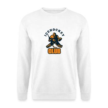Logo du club de hockey sur glace imprimé - Sweat-shirt Unisexe - blanc - Devant