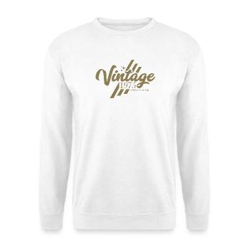 Design rétro vintage anniversaire 1975 - Sweat-shirt Unisexe - blanc - Devant